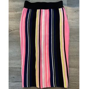Striped pencil skirt